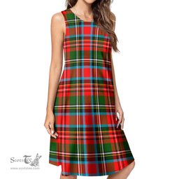 Scottish Stewart Royal Tartan Womens Casual Dresses - Tartan Dress Womens Scottish Plaid Tartan Plaid - ScotsTee - scotstee.com