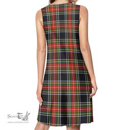 Scottish Stewart Black Tartan Womens Casual Dresses - Tartan Dress Womens Scottish Plaid Tartan Plaid - ScotsTee - scotstee.com