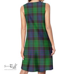 Scottish Stewart Old Modern Tartan Womens Casual Dresses - Tartan Dress Womens Scottish Plaid Tartan Plaid - ScotsTee - scotstee.com