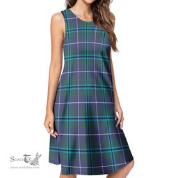Scottish Sandilands Tartan Womens Casual Dresses - Tartan Dress Womens Scottish Plaid Tartan Plaid - ScotsTee - scotstee.com