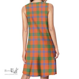 Scottish Ross Ancient Tartan Womens Casual Dresses - Tartan Dress Womens Scottish Plaid Tartan Plaid - ScotsTee - scotstee.com