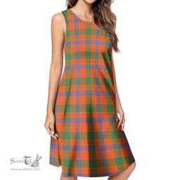 Scottish Ross Ancient Tartan Womens Casual Dresses - Tartan Dress Womens Scottish Plaid Tartan Plaid - ScotsTee - scotstee.com