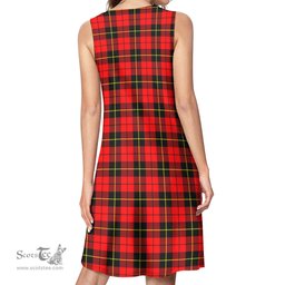 Scottish Wallace Hunting Red Tartan Womens Casual Dresses - Tartan Dress Womens Scottish Plaid Tartan Plaid - ScotsTee - scotstee.com