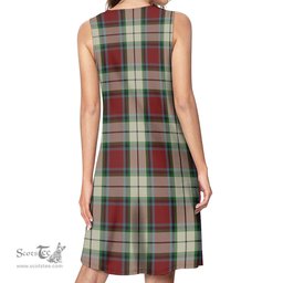 Scottish Rose White Dress Tartan Womens Casual Dresses - Tartan Dress Womens Scottish Plaid Tartan Plaid - ScotsTee - scotstee.com