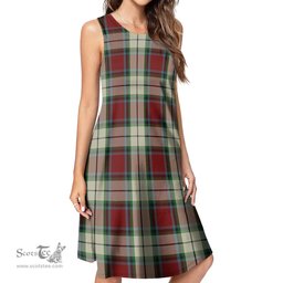 Scottish Rose White Dress Tartan Womens Casual Dresses - Tartan Dress Womens Scottish Plaid Tartan Plaid - ScotsTee - scotstee.com