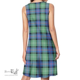Scottish Sutherland Ancient Tartan Womens Casual Dresses - Tartan Dress Womens Scottish Plaid Tartan Plaid - ScotsTee - scotstee.com