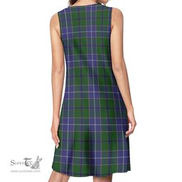 Scottish Wishart Hunting Tartan Womens Casual Dresses - Tartan Dress Womens Scottish Plaid Tartan Plaid - ScotsTee - scotstee.com