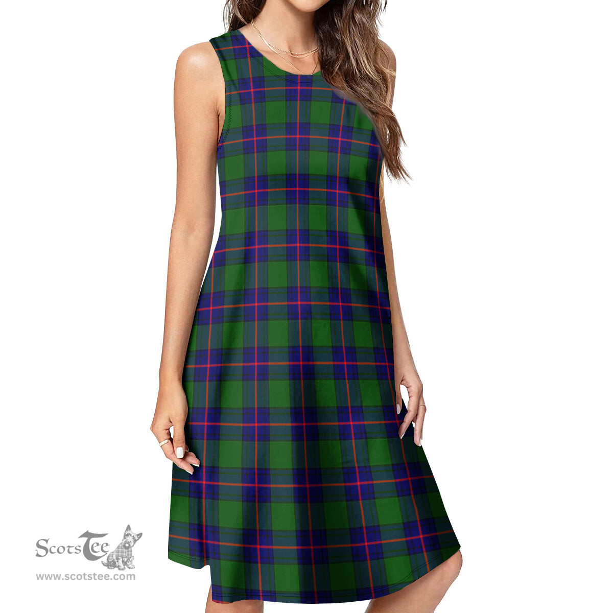 Scottish Shaw Modern Tartan Womens Casual Dresses - Tartan Dress Womens Scottish Plaid Tartan Plaid - ScotsTee - scotstee.com