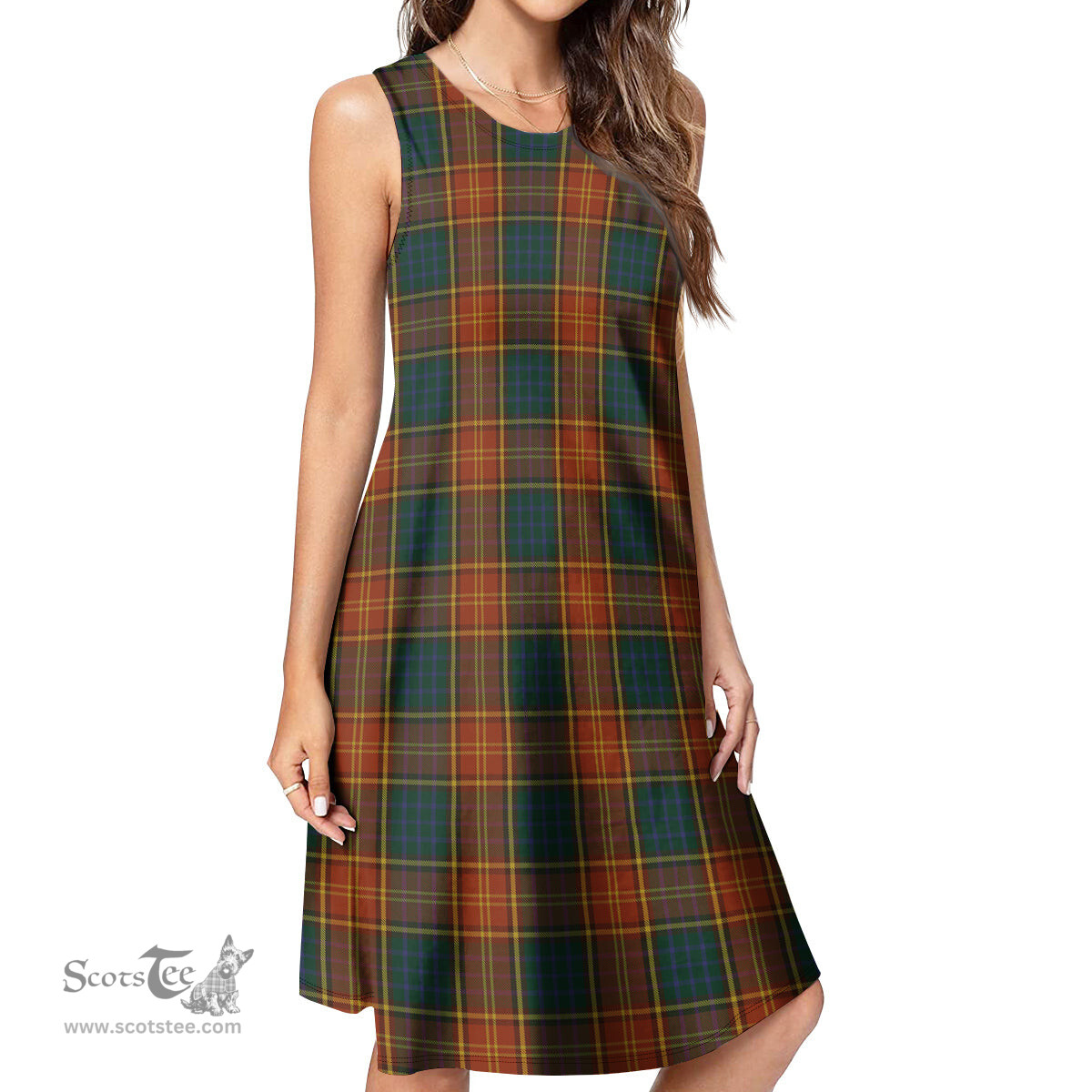 Scottish Roscommon County Ireland Tartan Womens Casual Dresses - Tartan Dress Womens Scottish Plaid Tartan Plaid - ScotsTee - scotstee.com