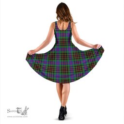 Scottish Brodie Hunting Modern Tartan Sleeveless Midi Womens Dress - Tartan Midi Dress Scottish Plaid Tartan Plaid - ScotsTee - scotstee.com