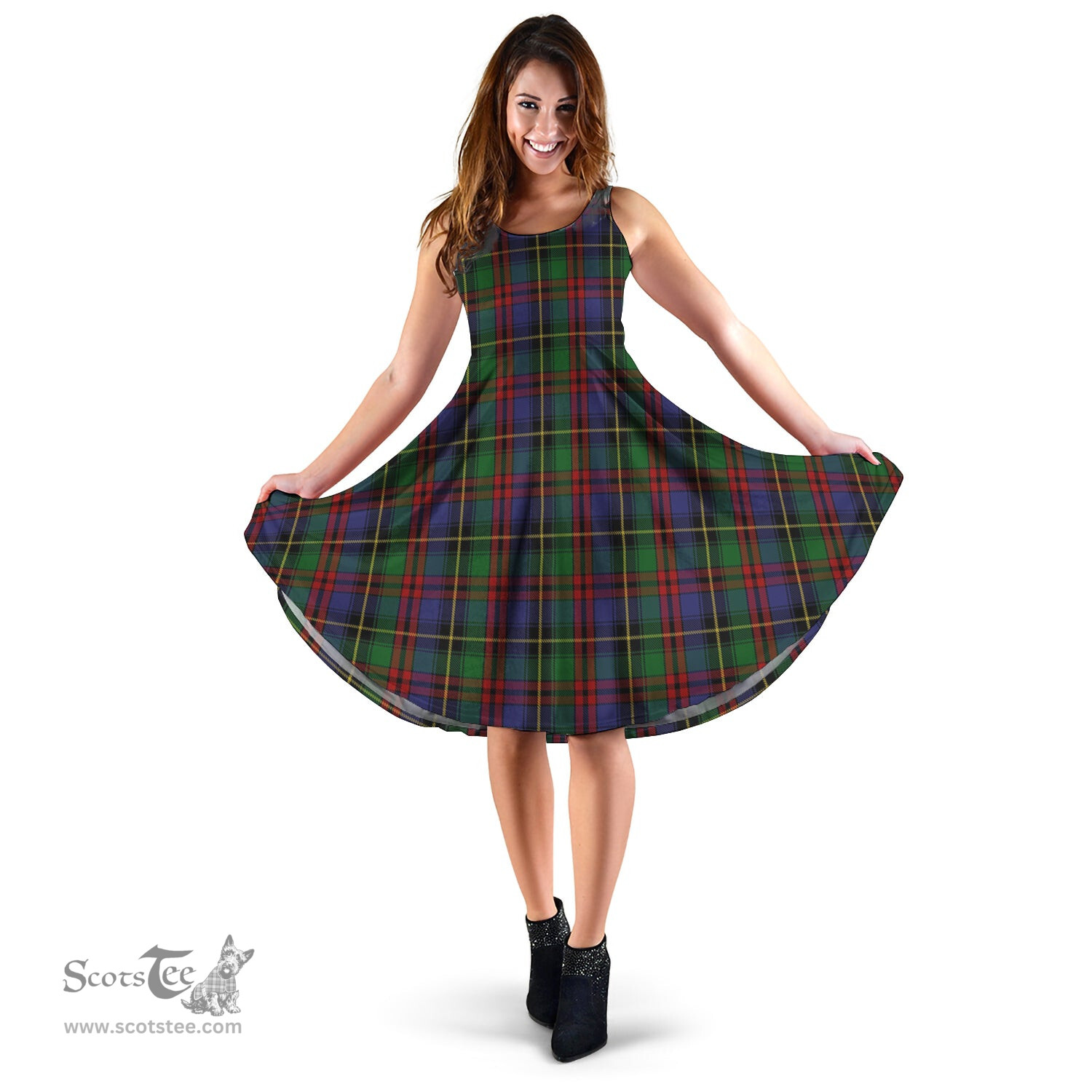 Scottish Deas Tartan Sleeveless Midi Womens Dress - Tartan Midi Dress Scottish Plaid Tartan Plaid - ScotsTee - scotstee.com