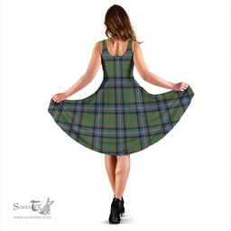 Scottish Cochrane Ancient Tartan Sleeveless Midi Womens Dress - Tartan Midi Dress Scottish Plaid Tartan Plaid - ScotsTee - scotstee.com
