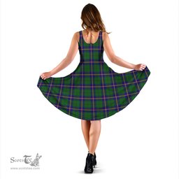 Scottish Carmichael Modern Tartan Sleeveless Midi Womens Dress - Tartan Midi Dress Scottish Plaid Tartan Plaid - ScotsTee - scotstee.com