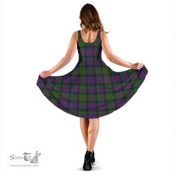 Scottish MacDonald Tartan Sleeveless Midi Womens Dress - Tartan Midi Dress Scottish Plaid Tartan Plaid - ScotsTee - scotstee.com