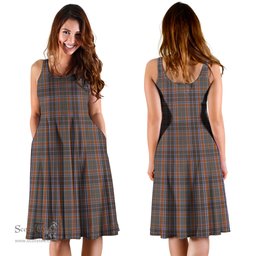Scottish Leitrim County Ireland Tartan Sleeveless Midi Womens Dress - Tartan Midi Dress Scottish Plaid Tartan Plaid - ScotsTee - scotstee.com
