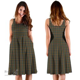 Scottish Limerick County Ireland Tartan Sleeveless Midi Womens Dress - Tartan Midi Dress Scottish Plaid Tartan Plaid - ScotsTee - scotstee.com