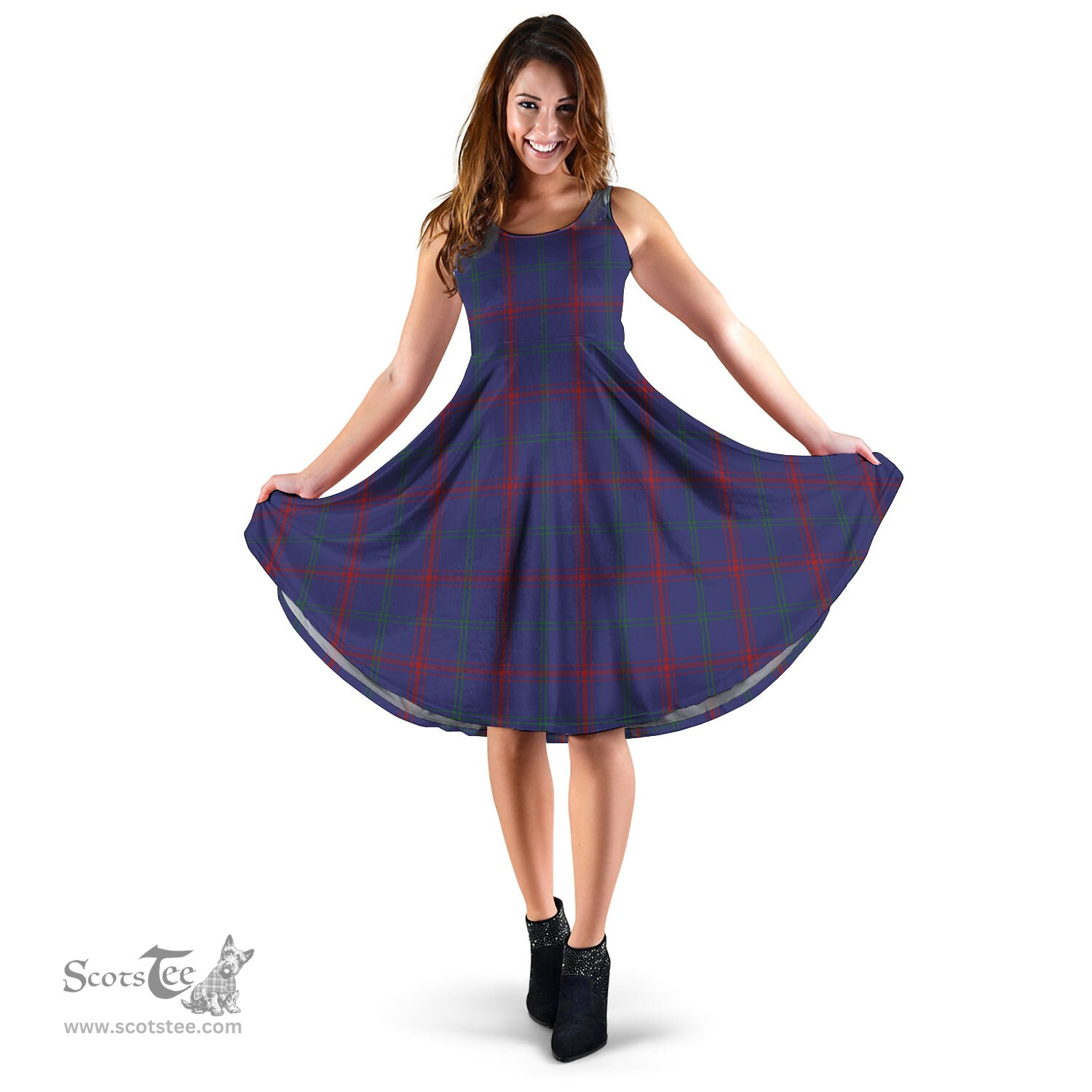 Scottish Lynch Tartan Sleeveless Midi Womens Dress - Tartan Midi Dress Scottish Plaid Tartan Plaid - ScotsTee - scotstee.com
