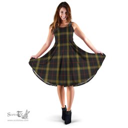 Scottish Gwynn Tartan Sleeveless Midi Womens Dress - Tartan Midi Dress Scottish Plaid Tartan Plaid - ScotsTee - scotstee.com