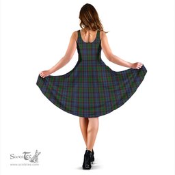 Scottish Fletcher Tartan Sleeveless Midi Womens Dress - Tartan Midi Dress Scottish Plaid Tartan Plaid - ScotsTee - scotstee.com