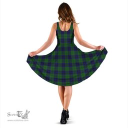 Scottish Keith Modern Tartan Sleeveless Midi Womens Dress - Tartan Midi Dress Scottish Plaid Tartan Plaid - ScotsTee - scotstee.com