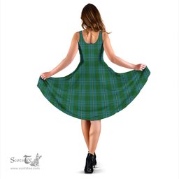 Scottish Irvine of Bonshaw Tartan Sleeveless Midi Womens Dress - Tartan Midi Dress Scottish Plaid Tartan Plaid - ScotsTee - scotstee.com