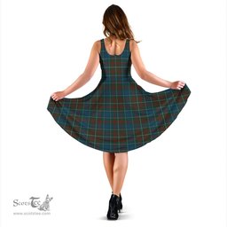 Scottish MacConnell Tartan Sleeveless Midi Womens Dress - Tartan Midi Dress Scottish Plaid Tartan Plaid - ScotsTee - scotstee.com