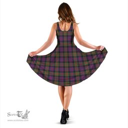 Scottish MacDonald Modern Tartan Sleeveless Midi Womens Dress - Tartan Midi Dress Scottish Plaid Tartan Plaid - ScotsTee - scotstee.com