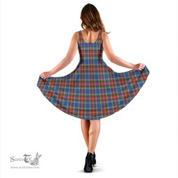 Scottish MacBeth Tartan Sleeveless Midi Womens Dress - Tartan Midi Dress Scottish Plaid Tartan Plaid - ScotsTee - scotstee.com