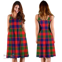 Scottish Gow of Skeoch Tartan Sleeveless Midi Womens Dress - Tartan Midi Dress Scottish Plaid Tartan Plaid - ScotsTee - scotstee.com