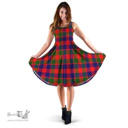 Scottish Gow of Skeoch Tartan Sleeveless Midi Womens Dress - Tartan Midi Dress Scottish Plaid Tartan Plaid - ScotsTee - scotstee.com