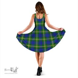 Scottish Maitland Tartan Sleeveless Midi Womens Dress - Tartan Midi Dress Scottish Plaid Tartan Plaid - ScotsTee - scotstee.com