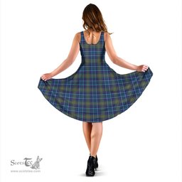 Scottish O'Sullivan Tartan Sleeveless Midi Womens Dress - Tartan Midi Dress Scottish Plaid Tartan Plaid - ScotsTee - scotstee.com