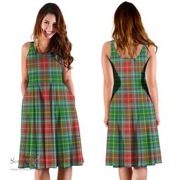 Scottish Muirhead Tartan Sleeveless Midi Womens Dress - Tartan Midi Dress Scottish Plaid Tartan Plaid - ScotsTee - scotstee.com