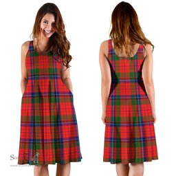 Scottish Nicolson Modern Tartan Sleeveless Midi Womens Dress - Tartan Midi Dress Scottish Plaid Tartan Plaid - ScotsTee - scotstee.com