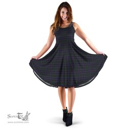 Scottish Pride (Wales) Tartan Sleeveless Midi Womens Dress - Tartan Midi Dress Scottish Plaid Tartan Plaid - ScotsTee - scotstee.com