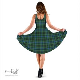 Scottish O'Connor Tartan Sleeveless Midi Womens Dress - Tartan Midi Dress Scottish Plaid Tartan Plaid - ScotsTee - scotstee.com