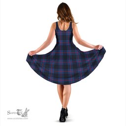 Scottish McCoy Blue Tartan Sleeveless Midi Womens Dress - Tartan Midi Dress Scottish Plaid Tartan Plaid - ScotsTee - scotstee.com
