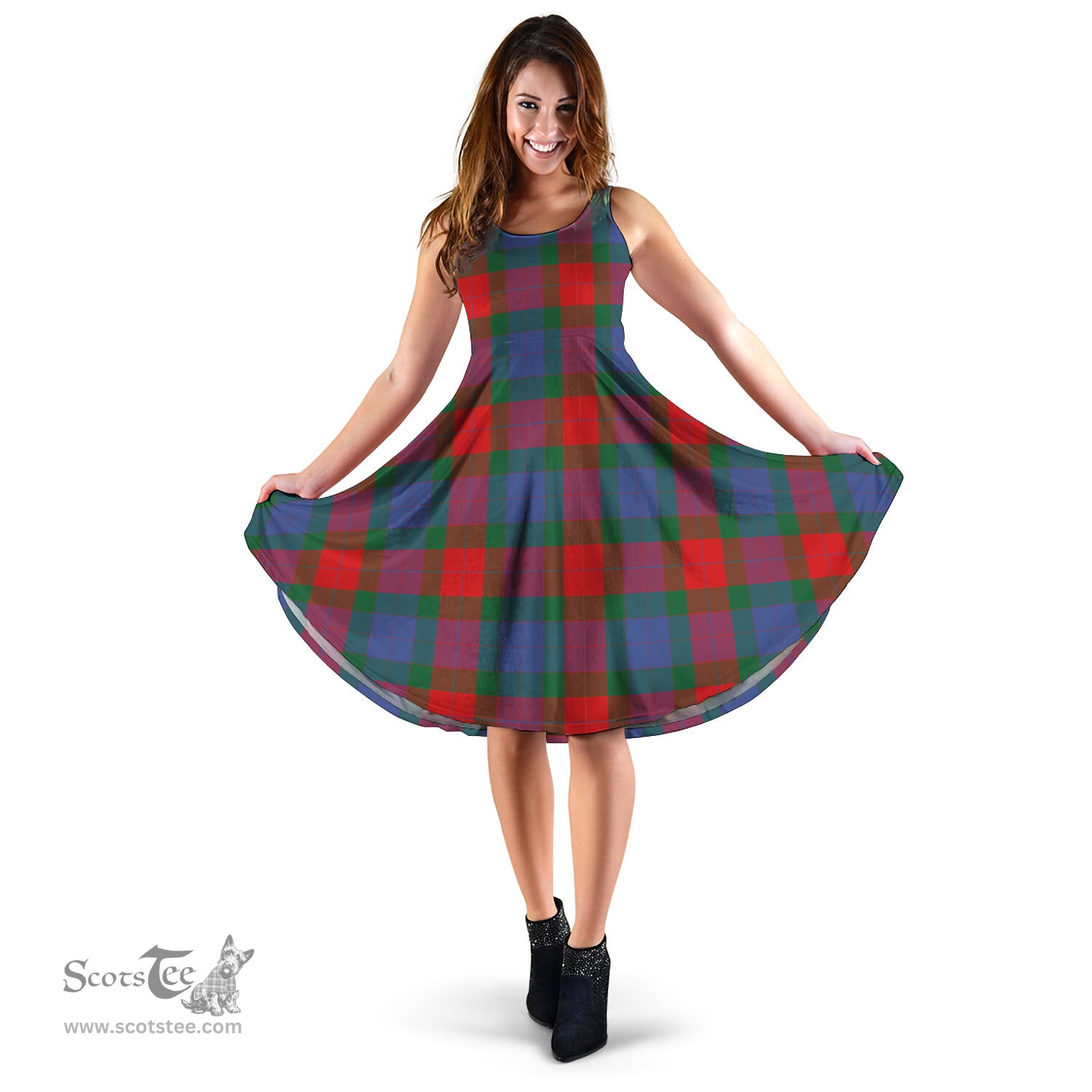 Scottish Mar Tartan Sleeveless Midi Womens Dress - Tartan Midi Dress Scottish Plaid Tartan Plaid - ScotsTee - scotstee.com