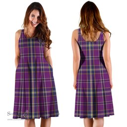 Scottish O'Riagain Tartan Sleeveless Midi Womens Dress - Tartan Midi Dress Scottish Plaid Tartan Plaid - ScotsTee - scotstee.com