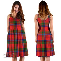 Scottish MacNicol of Scorrybreac Tartan Sleeveless Midi Womens Dress - Tartan Midi Dress Scottish Plaid Tartan Plaid - ScotsTee - scotstee.com