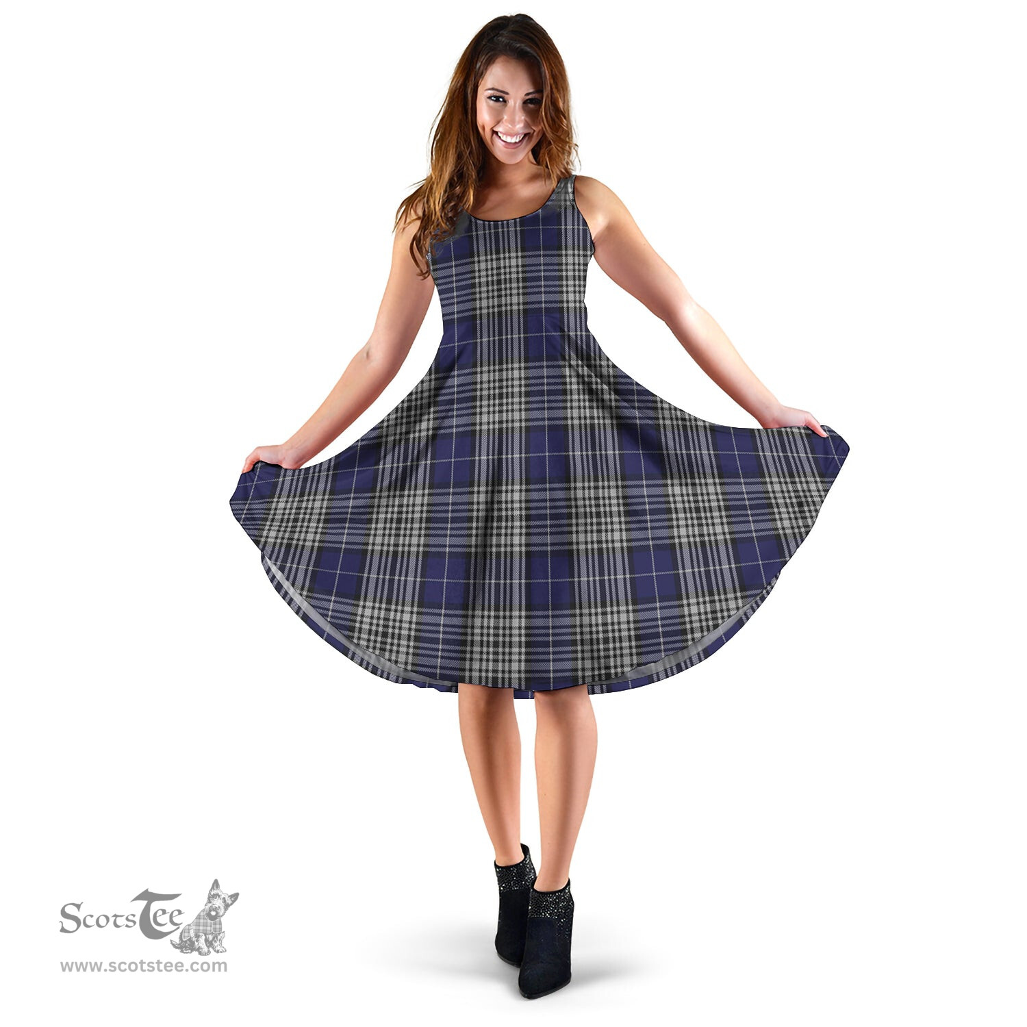 Scottish Napier Tartan Sleeveless Midi Womens Dress - Tartan Midi Dress Scottish Plaid Tartan Plaid - ScotsTee - scotstee.com