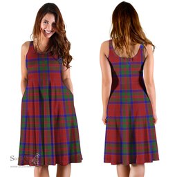 Scottish MacGillivray Tartan Sleeveless Midi Womens Dress - Tartan Midi Dress Scottish Plaid Tartan Plaid - ScotsTee - scotstee.com