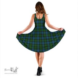 Scottish MacKay Modern Tartan Sleeveless Midi Womens Dress - Tartan Midi Dress Scottish Plaid Tartan Plaid - ScotsTee - scotstee.com