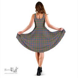 Scottish MacIntyre Ancient Tartan Sleeveless Midi Womens Dress - Tartan Midi Dress Scottish Plaid Tartan Plaid - ScotsTee - scotstee.com