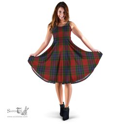 Scottish Manson Tartan Sleeveless Midi Womens Dress - Tartan Midi Dress Scottish Plaid Tartan Plaid - ScotsTee - scotstee.com