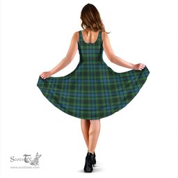 Scottish O'Donohue Tartan Sleeveless Midi Womens Dress - Tartan Midi Dress Scottish Plaid Tartan Plaid - ScotsTee - scotstee.com