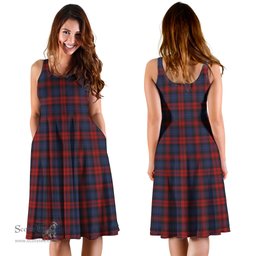 Scottish MacLachlan Tartan Sleeveless Midi Womens Dress - Tartan Midi Dress Scottish Plaid Tartan Plaid - ScotsTee - scotstee.com