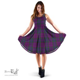 Scottish Wardlaw Tartan Sleeveless Midi Womens Dress - Tartan Midi Dress Scottish Plaid Tartan Plaid - ScotsTee - scotstee.com