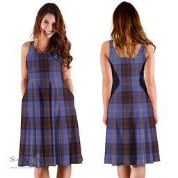 Scottish Rutherford Tartan Sleeveless Midi Womens Dress - Tartan Midi Dress Scottish Plaid Tartan Plaid - ScotsTee - scotstee.com