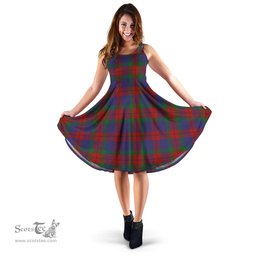 Scottish Skene of Cromar Tartan Sleeveless Midi Womens Dress - Tartan Midi Dress Scottish Plaid Tartan Plaid - ScotsTee - scotstee.com
